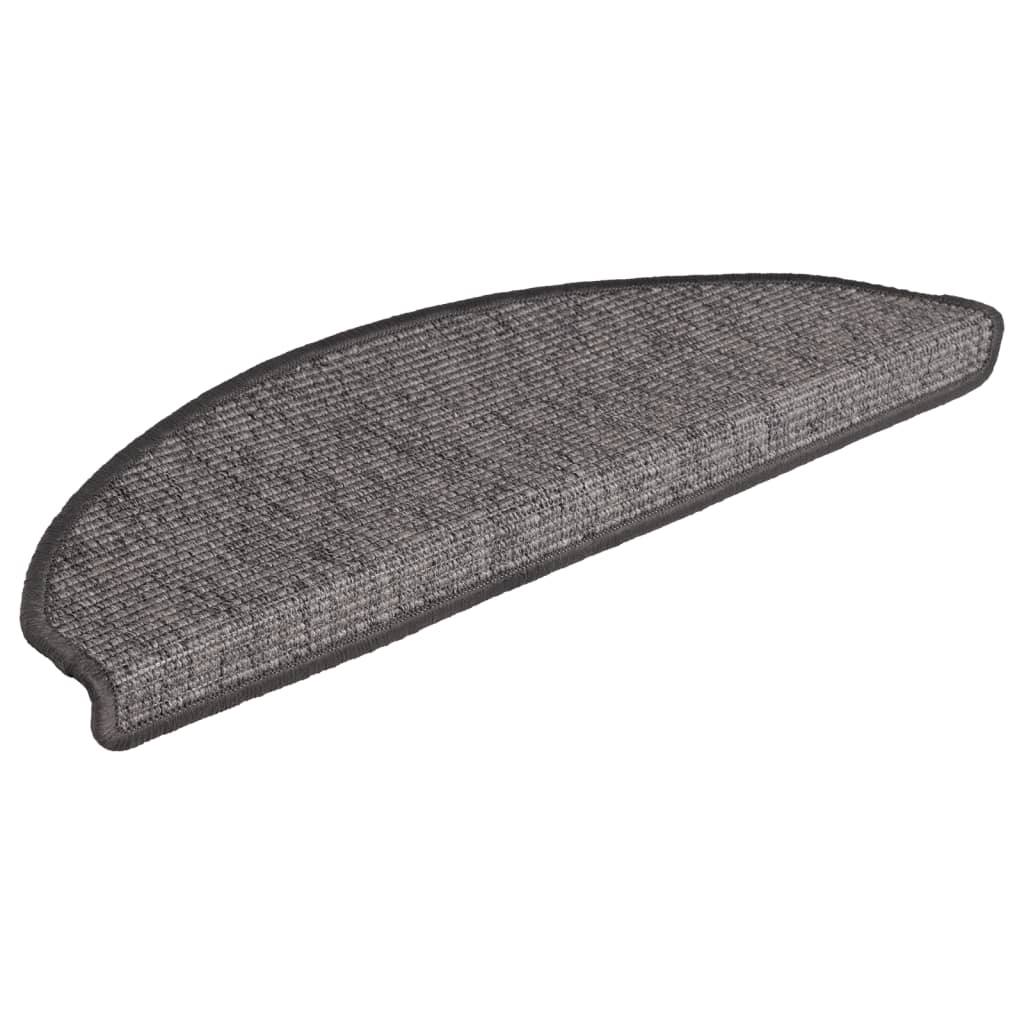 Selvklebende trappematter 15 stk grå og beige 65x21x4 cm