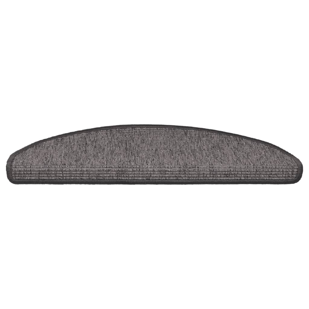 Selvklebende trappematter 15 stk grå og beige 65x21x4 cm