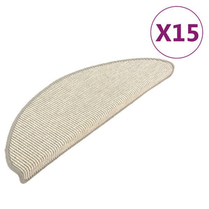Selvklebende trappematter 15 stk 65x21x4 cm sølv