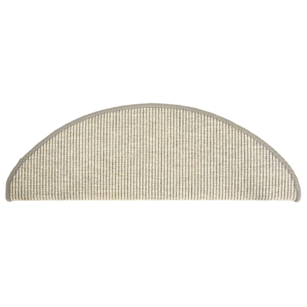 Selvklebende trappematter 15 stk 65x21x4 cm sølv