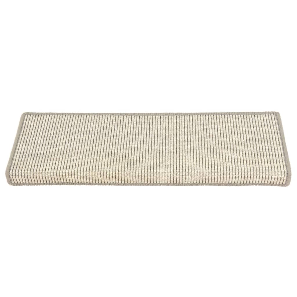 Selvklebende trappematter 15 stk 65x21x4 cm sølv