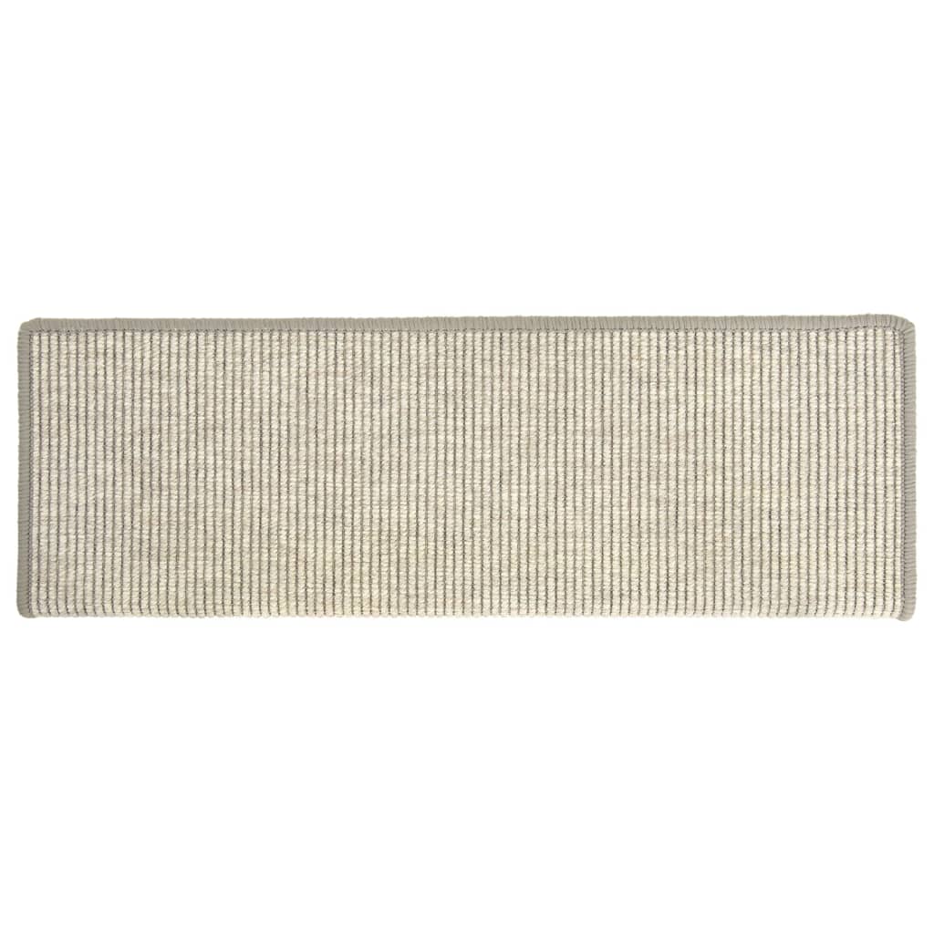 Selvklebende trappematter 15 stk 65x21x4 cm sølv