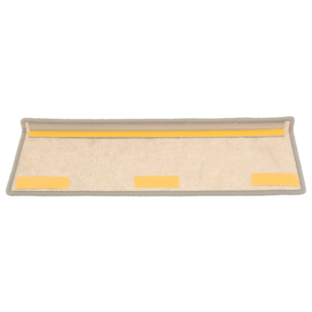 Selvklebende trappematter 15 stk 65x21x4 cm sølv