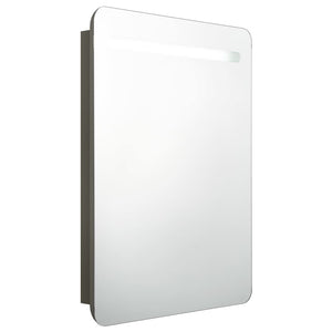 LED-speilskap til bad antrasitt 60x11x80 cm