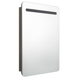 LED-speilskap til bad antrasitt 60x11x80 cm