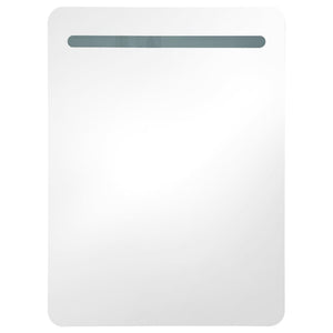 LED-speilskap til bad antrasitt 60x11x80 cm