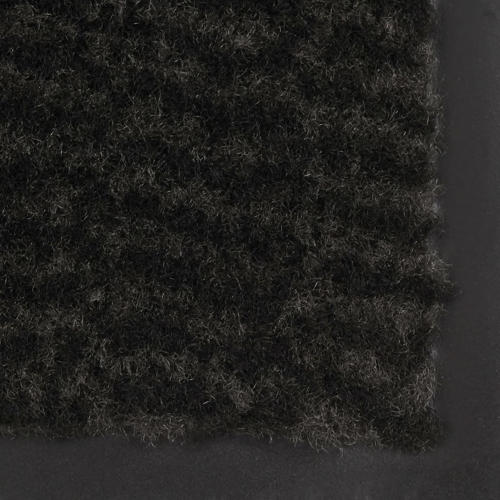Tuftet dørmatte 60x180 cm svart