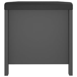 Putekasse med pute grå 105x40x45 cm konstruert tre