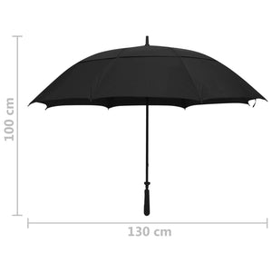Paraply svart 130 cm