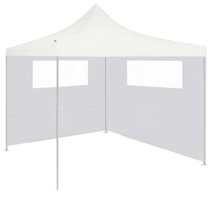 Sidevegg til paviljong med vinduer 6x2 m hvit