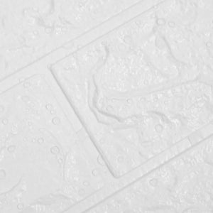 3D-tapet murstein selvklebende 40 stk hvit