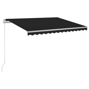 Manual retractable awning with LED 300x250 cm anthracite