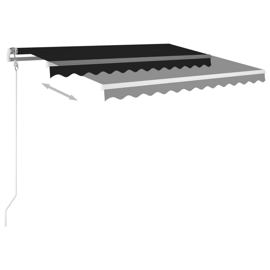 Automatisk uttrekkbar markise 300x250 cm antrasitt