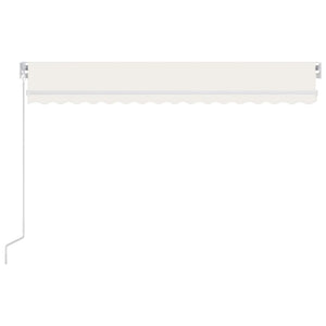 Manuell uttrekkbar markise 450x300 cm kremhvit