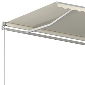 Manuell uttrekkbar markise 450x300 cm kremhvit