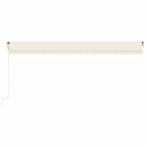 Automatisk markise med vindsensor og LED 600x300 cm kremhvit