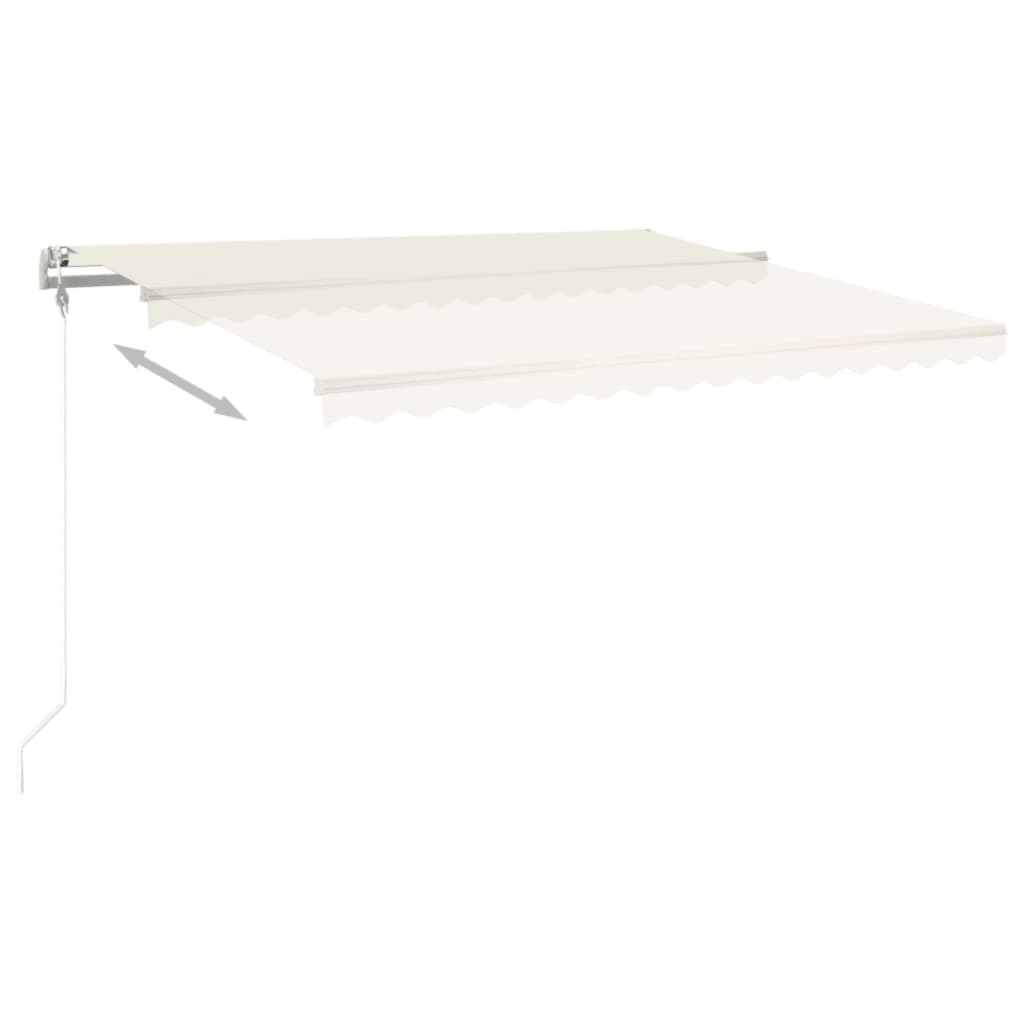 Automatisk uttrekkbar markise 450x350 cm kremhvit