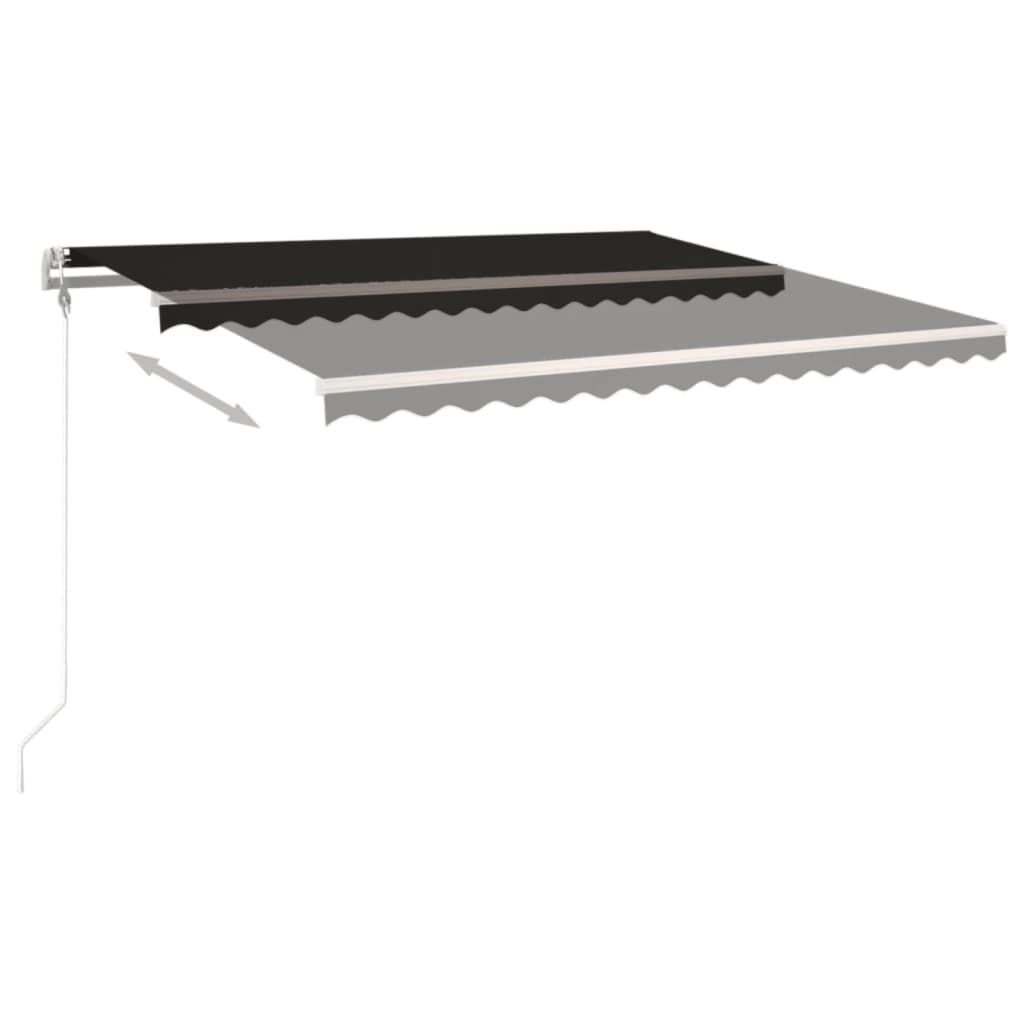 Automatisk uttrekkbar markise 450x350 cm antrasitt