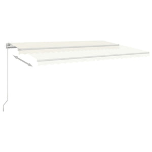 Manuell uttrekkbar markise 500x350 cm kremhvit