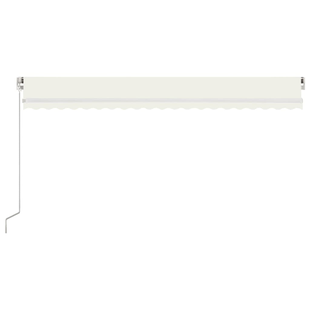 Manuell uttrekkbar markise 500x350 cm kremhvit