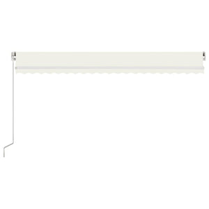 Manuell uttrekkbar markise 500x350 cm kremhvit