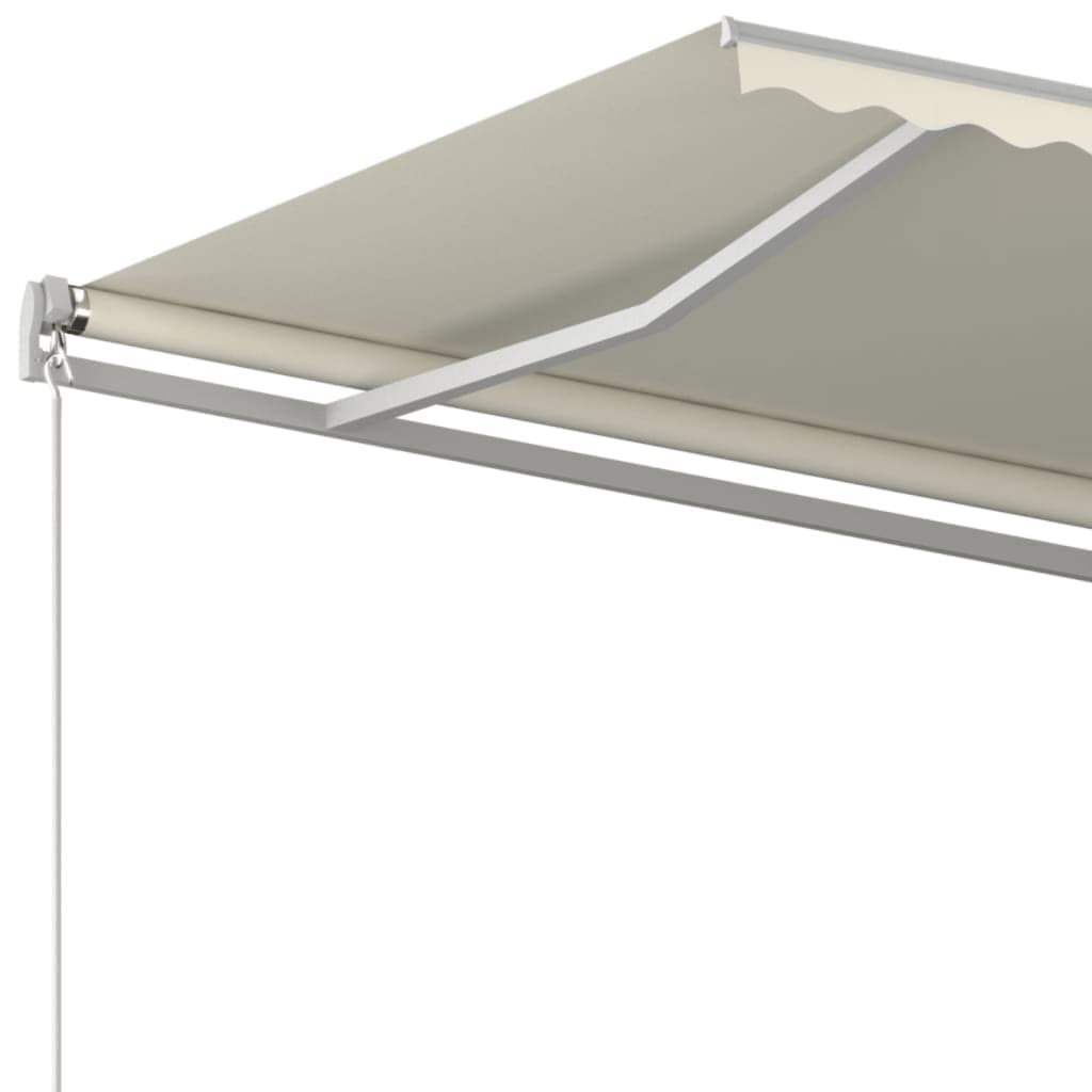Manuell uttrekkbar markise 500x350 cm kremhvit