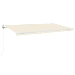 Automatisk uttrekkbar markise 600x350 cm kremhvit