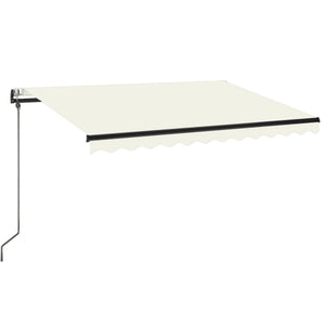 Automatisk uttrekkbar markise 350x250 cm kremhvit