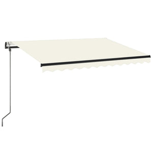 Automatisk markise med LED og vindsensor 350x250 cm kremhvit