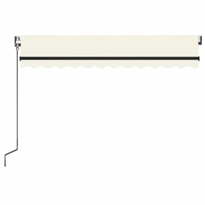 Automatisk markise med LED og vindsensor 350x250 cm kremhvit
