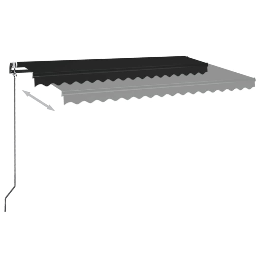Automatisk uttrekkbar markise 450x350 cm antrasitt
