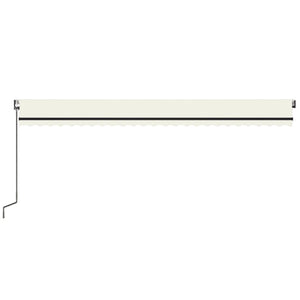 Automatisk uttrekkbar markise 600x350 cm kremhvit