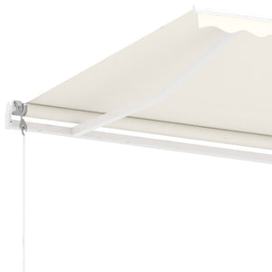 Frittstående automatisk markise 500x300 cm kremhvit