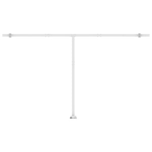 Automatisk markise med vindsensor og LED 500x300 cm kremhvit