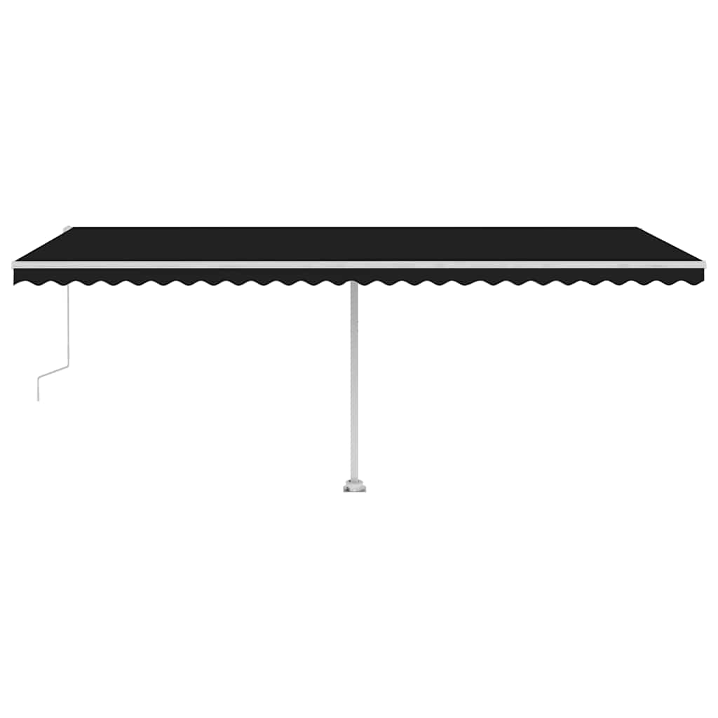 Automatisk markise med vindsensor og LED 600x300 cm antrasitt