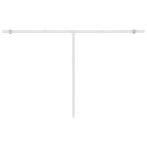 Automatisk markise med vindsensor og LED 400x350 cm blå og hvit