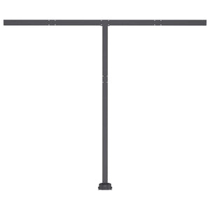 Manuell uttrekkbar markise med LED 350x250 cm gul og hvit