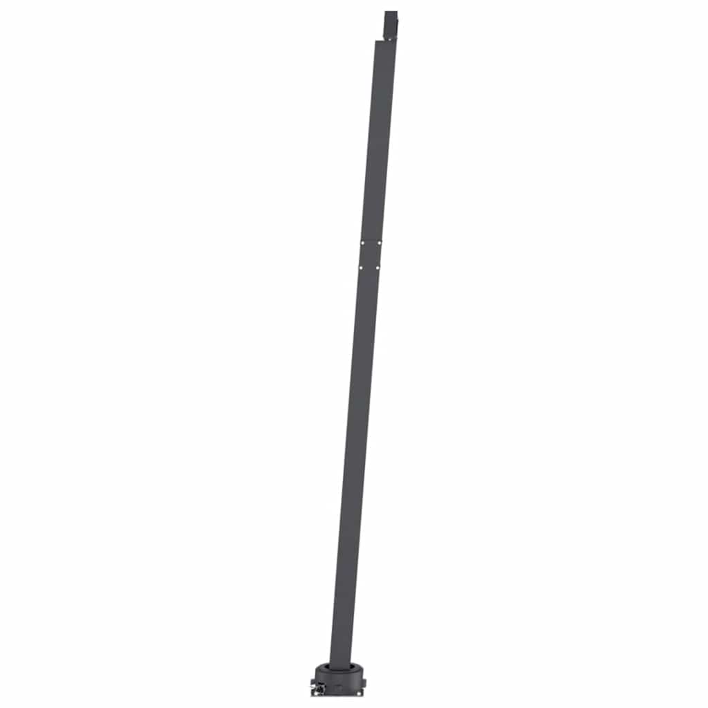 Manuell uttrekkbar markise med LED 350x250 cm gul og hvit