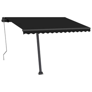 Automatisk markise med LED og vindsensor 350x250 cm antrasitt