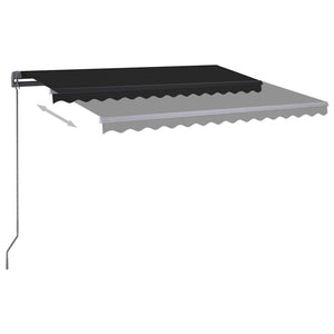 Automatisk markise med LED og vindsensor 350x250 cm antrasitt