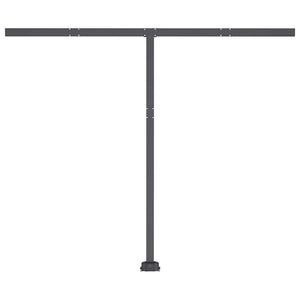 Automatisk markise med LED og vindsensor 350x250 cm antrasitt