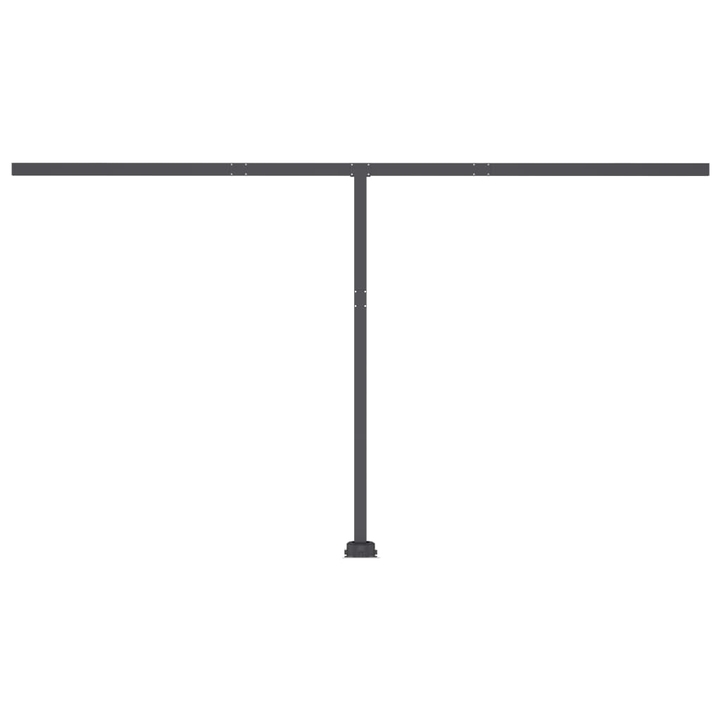Automatisk markise med vindsensor og LED 400x300cm oransje/brun
