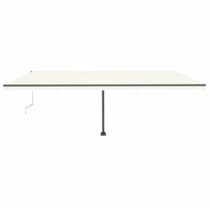 Automatisk markise med vindsensor og LED 600x300 cm kremhvit