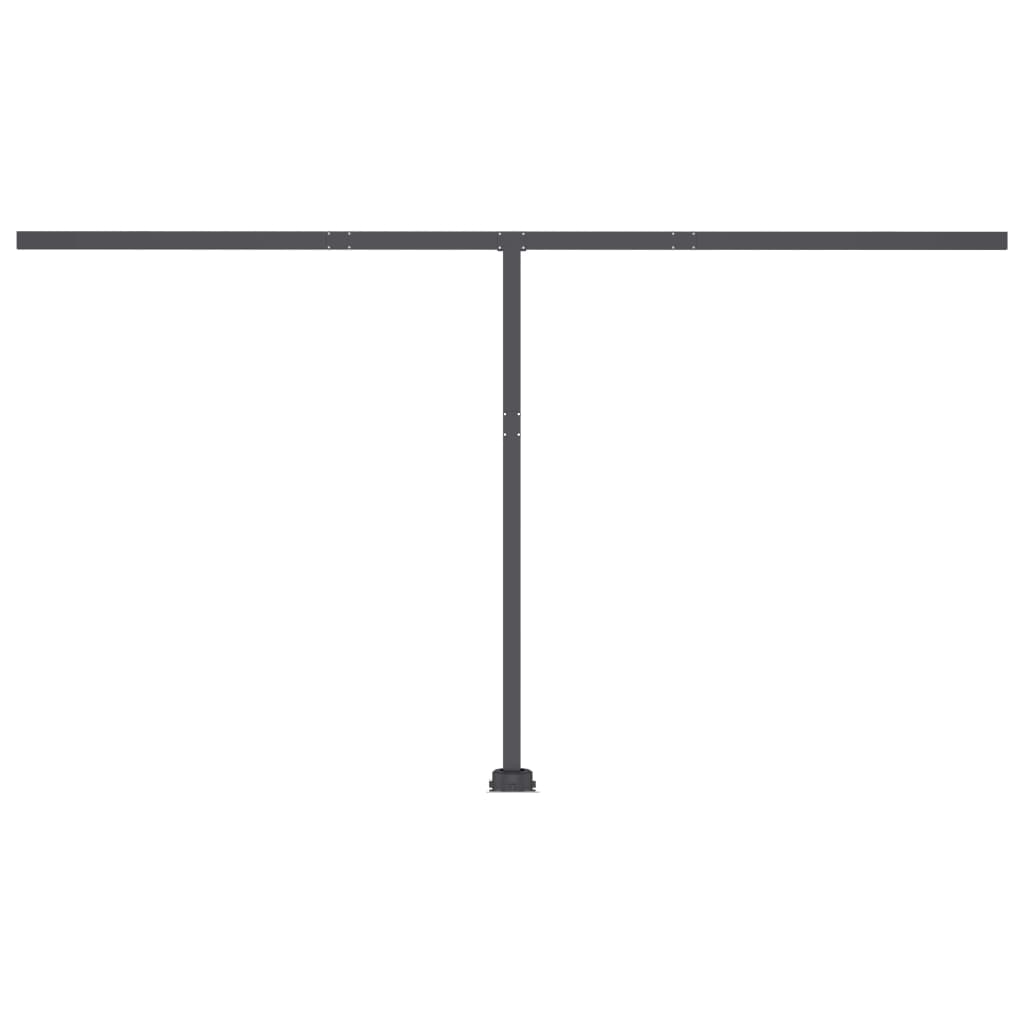 Automatisk markise med vindsensor og LED 400x350 cm gul/hvit