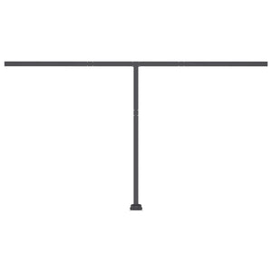 Automatisk markise med vindsensor og LED 400x350 cm gul/hvit