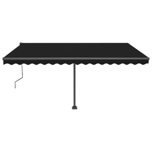 Automatisk markise med vindsensor og LED 400x350 cm antrasitt