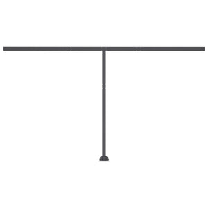 Automatisk markise med vindsensor og LED 450x350 cm gul/hvit
