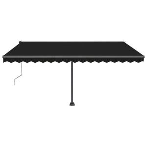 Automatisk markise med vindsensor og LED 450x350 cm antrasitt
