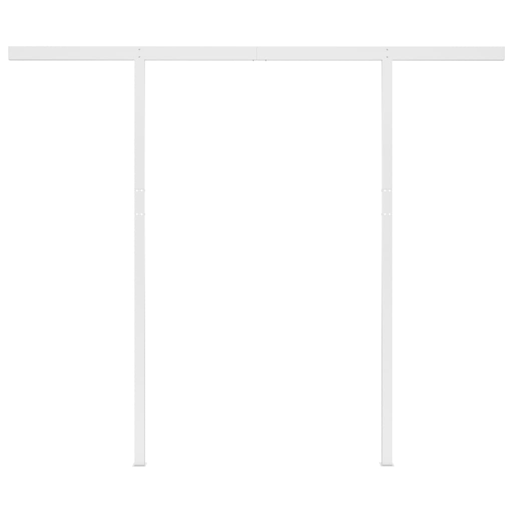 Manual retractable awning with LED 3.5x2.5 m blue and white