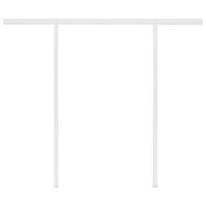 Manual retractable awning with LED 3.5x2.5 m blue and white
